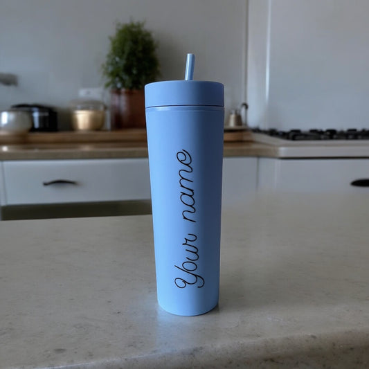 Blue Plastic Tumbler