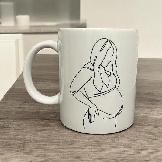 Pregnant Woman Outline Mug